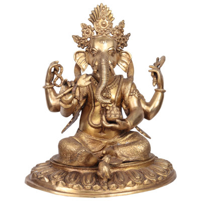 Statue népalaise de seigneurs Ganesha