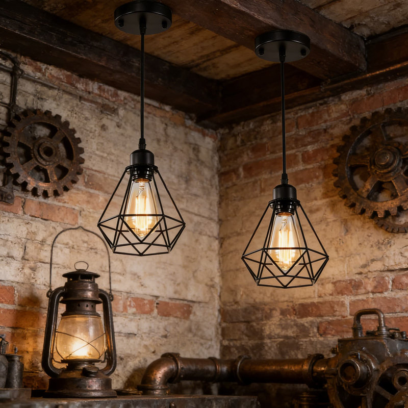 Ensemble de 2 luminaires suspendus Farmhouse