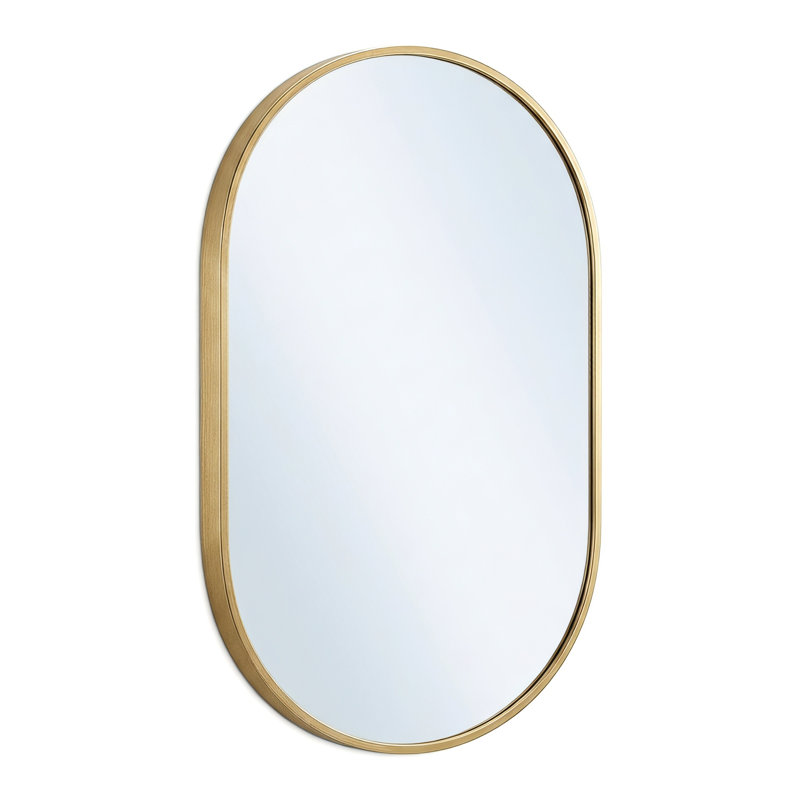 Aluminium Frame Arch Mirror, 24''*36'', Gold
