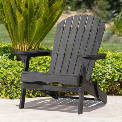 Chaise Adirondack rustique avec design pliable, chaise de patio
