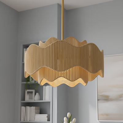 Evander 3-Light Brushed Gold Pendant Light