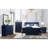 Blue Nightstand With Led - Spacious Compartments, Transitional Drawers Solid Wood &-642843928