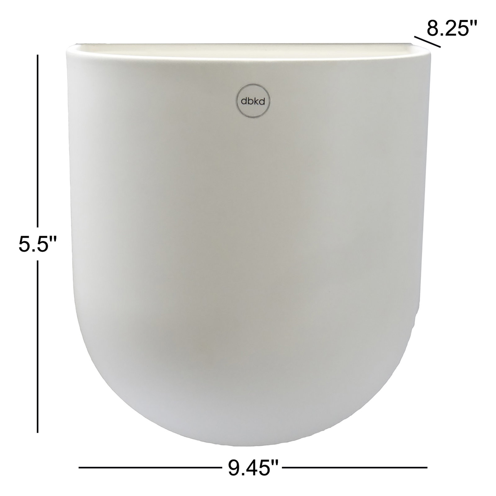 Ceramic Table Vase, 5.5" H x 9.45" W x 8.25" D