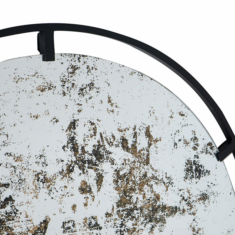 Miroir rond avec cadre en métal