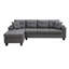 Canapé modulaire droit MEGA avec repose-pieds, canapé d'angle convertible avec rangement pour accoudoirs, canapé modulaire pour salon et appartement, méridienne droite-217635505-227378976