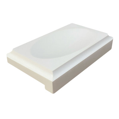 5-in x 3-in x 1-in Solid Surface Soap Dish, White, C981D1655D564A75B16D98BD4D382AD1