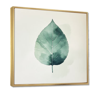 Sage Botanical Canvas, Leaf Silhouette Wall Art, Wigbert