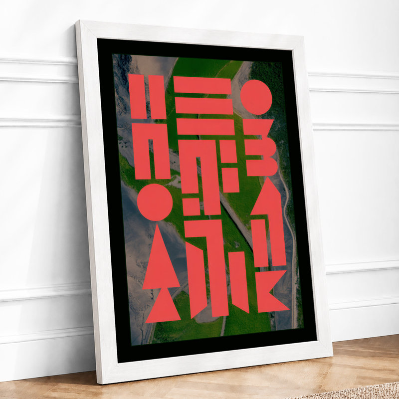 Letters And Leaves Modern - Print, A3 - 42.0 x 29.7 cm, White