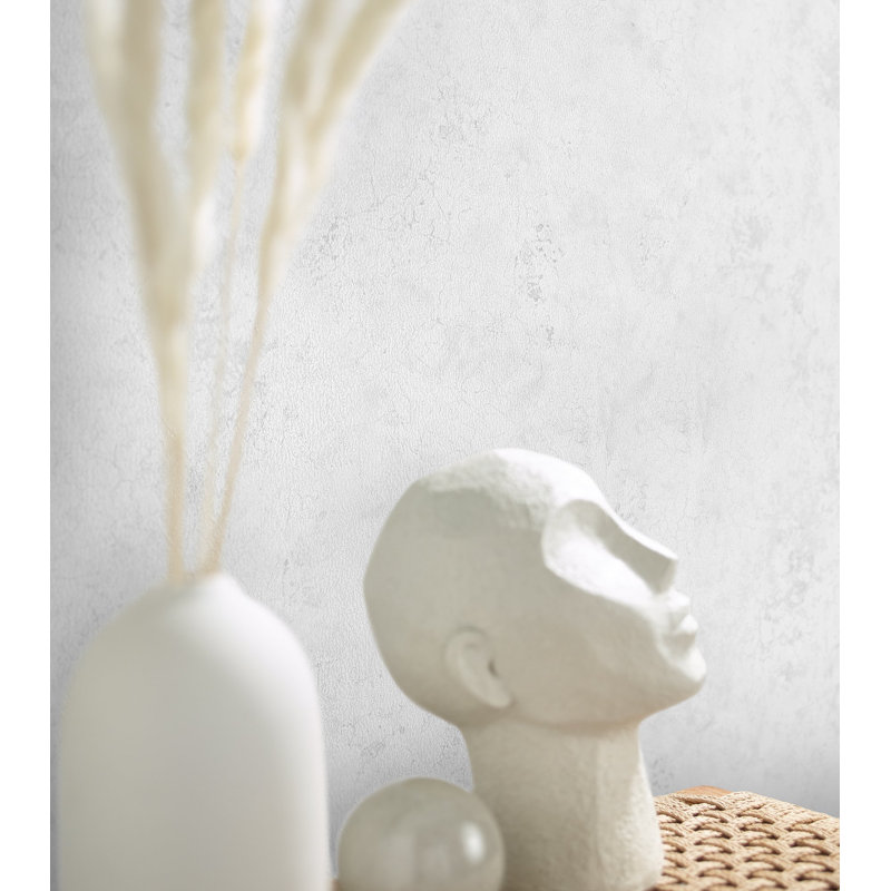 Rouleau de papier peint texturé Air Collection, Blanc / Blanc