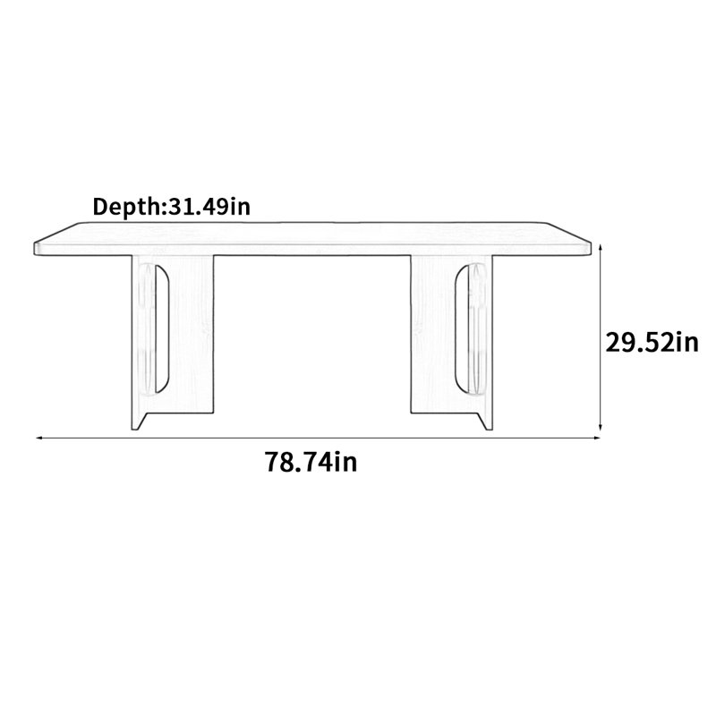 Cottrell, H 29,52 po x L 78,74 po x l 31,49 po