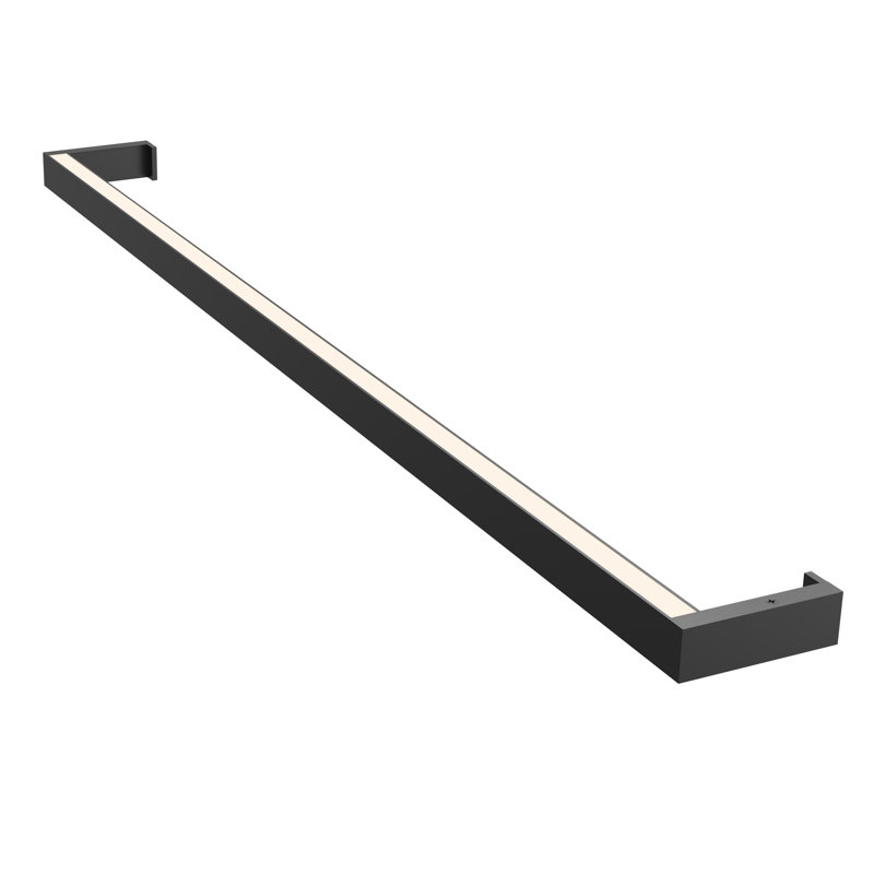 Thin-Line LED Armed Sconce, Satin Black