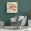 Œuvre sur toile lin lin rose Cheri-101101489