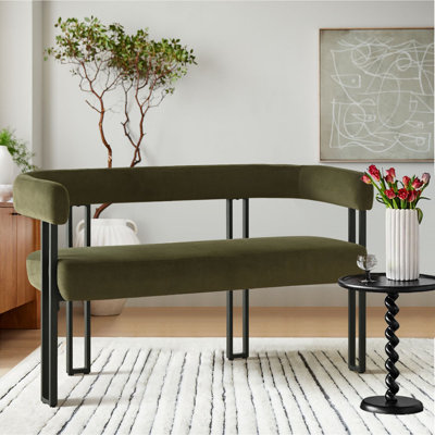 48.5''  Velvet Upholstered  Frame Arm Loveseat for 2-Person