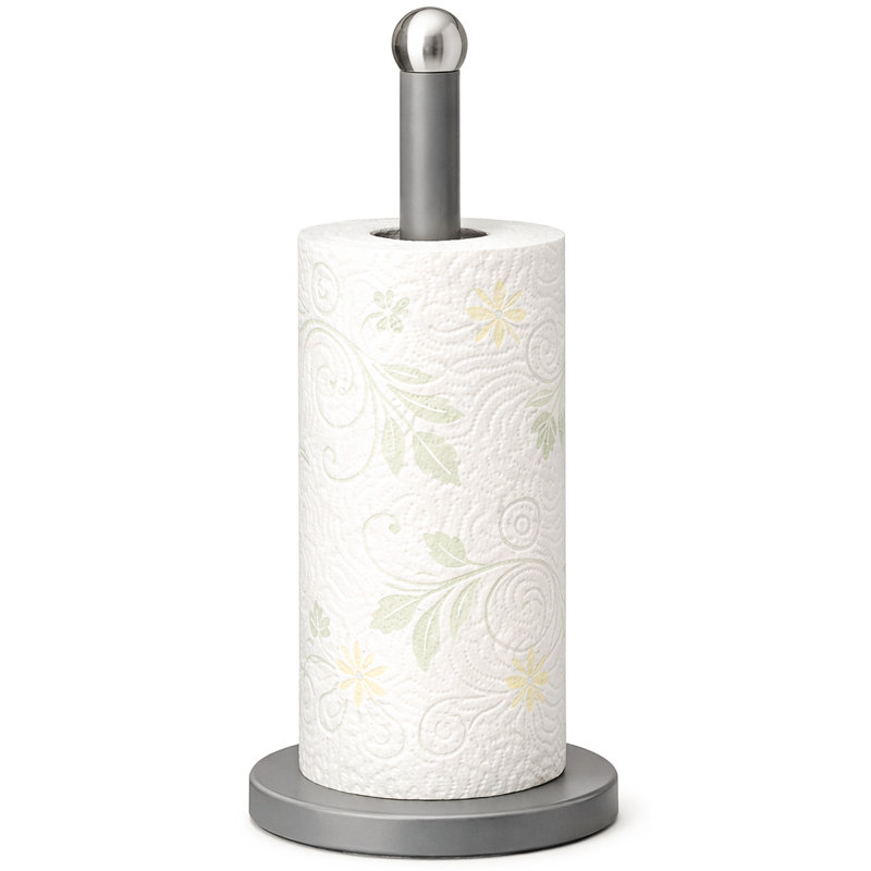 Stainless Steel Paper Towel Holder, Matt Grey