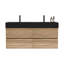 Meuble-lavabo 48 po Grace avec lavabo en quartz d'ingénierie en chêne et tiroirs noirs doux-220378527-220378525