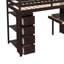 Lit mezzanine simple Putman avec bureau intégré-1646022470