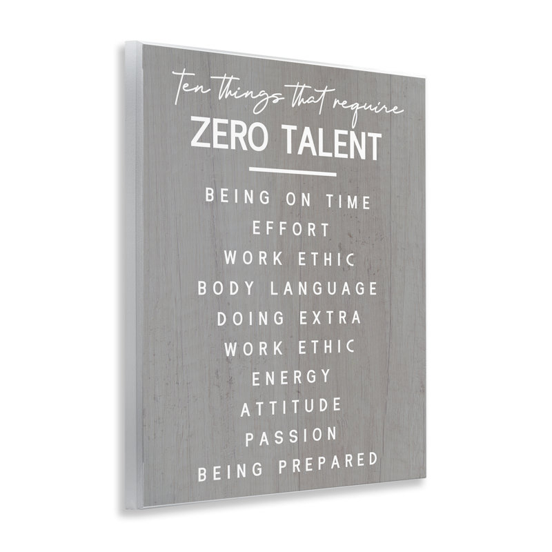  Motivation «Zero Talent» par Daphne Polselli
