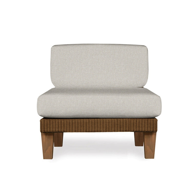 Catalina Outdoor Teak Lounge Chair, Beach Natural, Bark