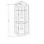 Armoire de rangement en coin, cerisier