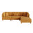 Seemab 4 - Piece Upholstered Orange Corduroy Modular Sectional with Pillow Back and Removable Ottoman-558466187