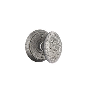 Ensemble de boutons d'intimité Emtek avec rosette et bouton en acier forgé n ° 2