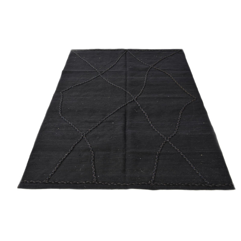 Tapis noir Parra 4 x 6