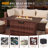 6 - Person Outdoor Wicker Patio Conversation Furniture Set With Fire Pit Table-1269352663