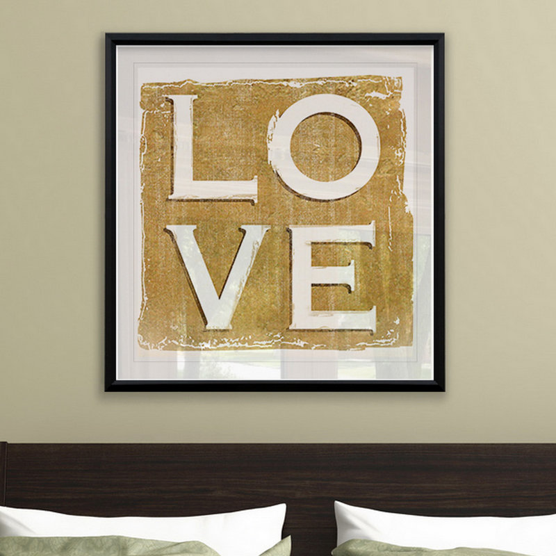 Amour - reproduction de cadre photo, H 30,5 po x l 30,5 po x P 1,5 po