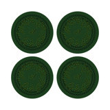 Christmas Berries Vegan Leather Round Pebble Placemat