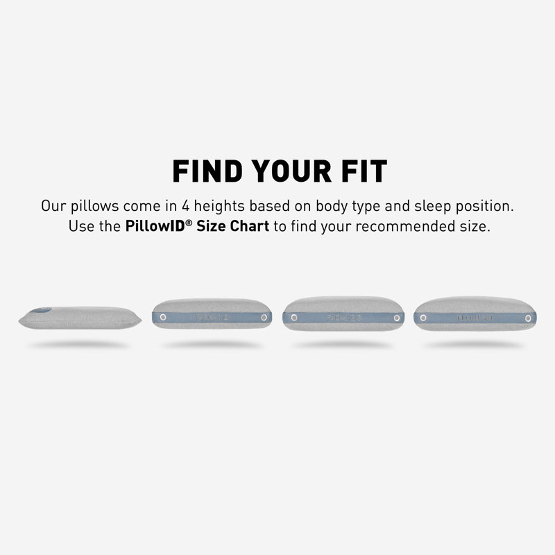 Gray and Blue Memory Foam Performance Pillow with Washable Cover