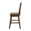 Ensemble de salle à manger 5 pièces à hauteur de comptoir avec chaises à dossier en lattes et table carrée, brun-978405008