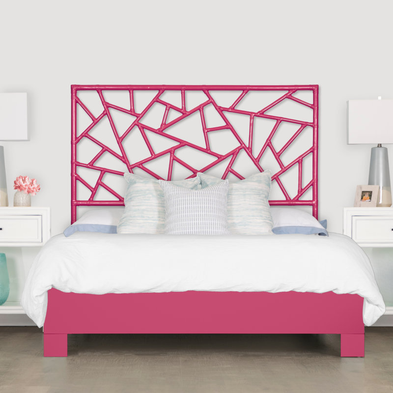 Tiffany Collection Open-Frame Headboard, Hot Pink, King