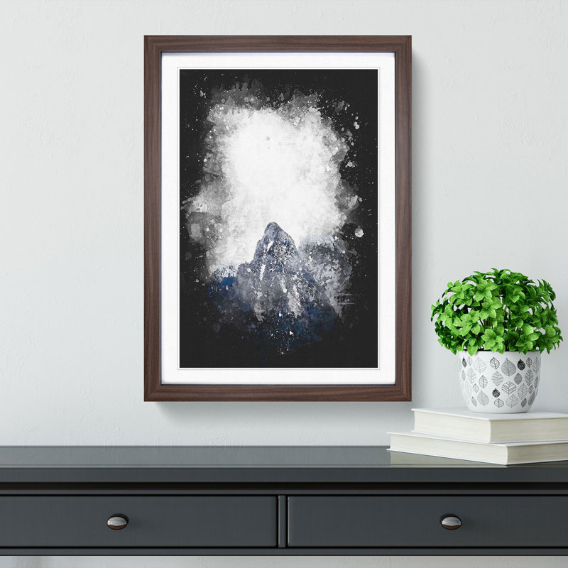 Bucegi Mountains in Romania - Framed Print, 63cm H x 45cm W x 2cm D, Walnut Framed
