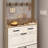 New Wooden Shoe Cabinet, 3 Doors And 2 Drawers, Equipped With Hangers And Spacious Storage Space