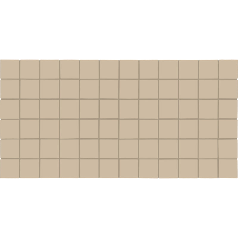 Color Wheel Mosaics 2" x 2" Straight Joint Mosaic (Set of 12), Urban Putty