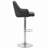 Aryelle Bar Stools Set of 4, Adjustable Counter Height Stools with Back and Arm, Modern Swivel Bar Chairs with Footrest, Upholstered PU Leather Kitchen Island Stools, Black-864890692-870189729