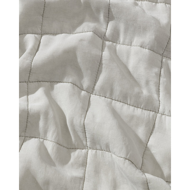 Stonewashed Lyocell Quilted Quilt, Bone, Queen Quilt
