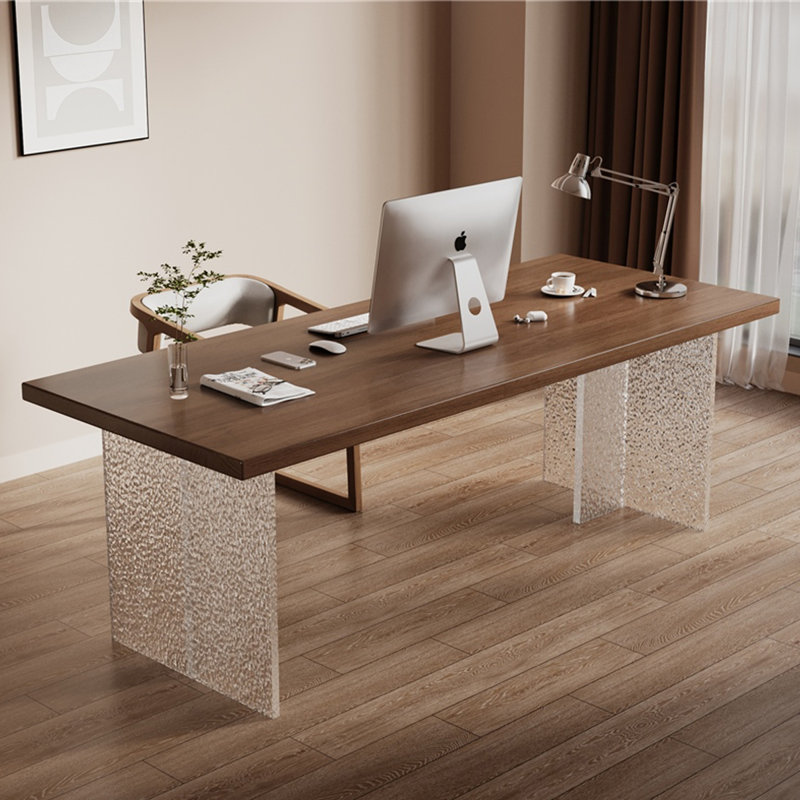 Bureaux rectangulaires en bois massif noyer, H 29,53 po x l 62,99 po x P 31,5 po