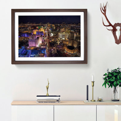 Aerial View of the Las Vegas Strip in Abstract - Picture Frame Graphic Art Print