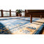 Tapis bleu antique en laine Pékin