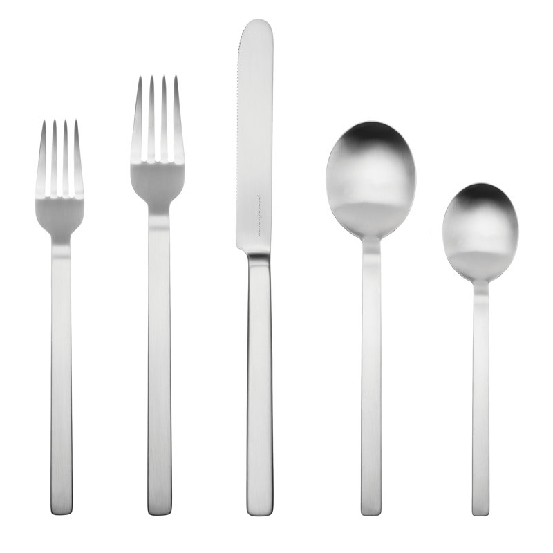 STILE By PININARINA 20 - Piece Stainless Steel Flatware Set - Service for 4, Ice Silver