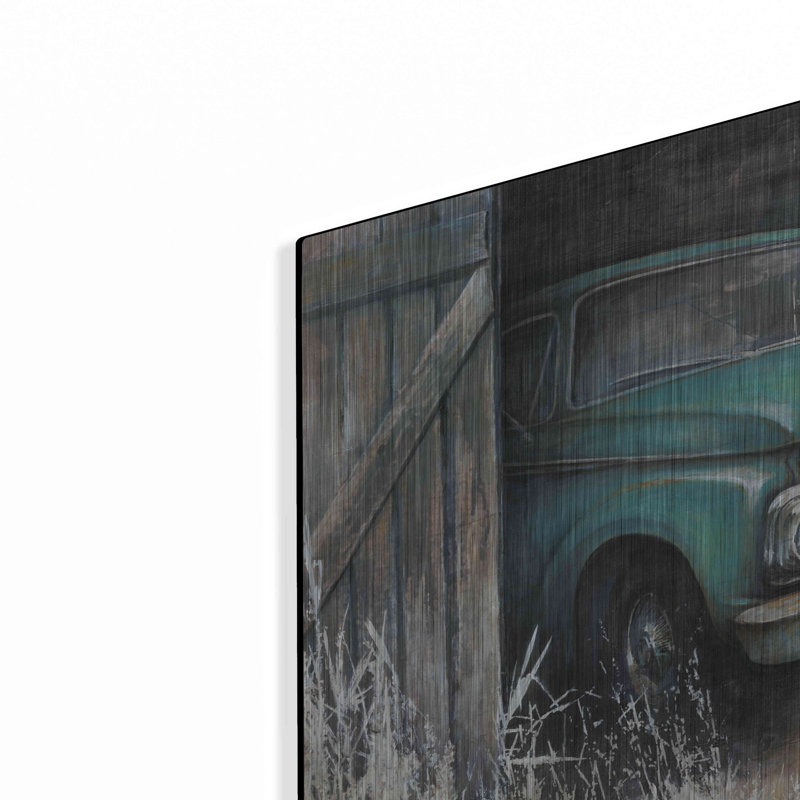 «This Old Truck» par White Ladder, art mural en métal, H 16 po x l 24 po