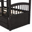 Lit superposé en bois pour lit simple avec lit gigogne - Matériaux de qualité pour chambre à coucher fonctionnelle