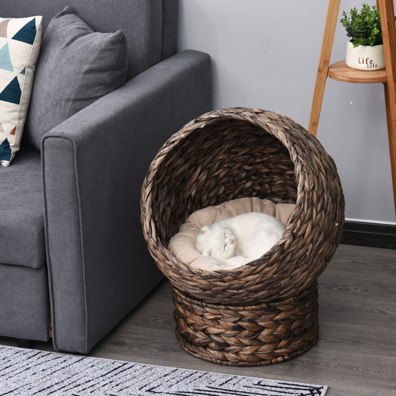 Lit rond pour chat Esperanza, H 23,5 po x l 19,75 po x P 16,5 po, Brun