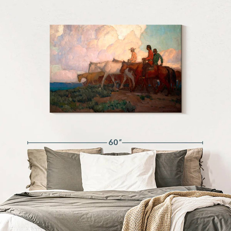 Lelar Navajo Range Riders, 30" H x 45" W