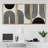 Black Mid-Century Modern Contemporary Pictures Boho Home Decor - Framed Canvas Print Wall Art Work-71199181-71199180