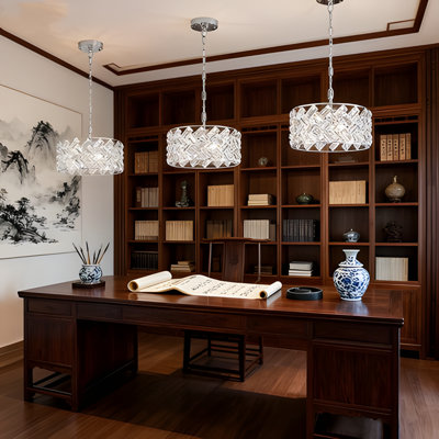 Modern Crystal Chandelier Ceiling Light With 4 Lights, Semi Flush Mount Or Pendant Fixture For Kitchen Island, Dining Room, Bedroom, Entryway