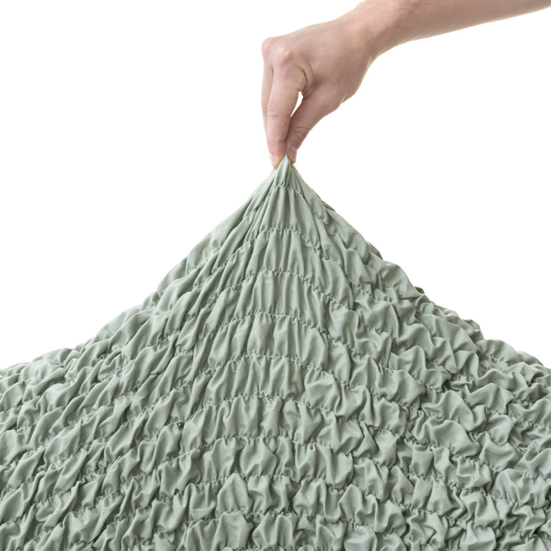 Stretchy Slipcover for Throw Pillow - Eco-Friendly & Soft - Fuco Cotton Collection (Set of 2), Sage Green