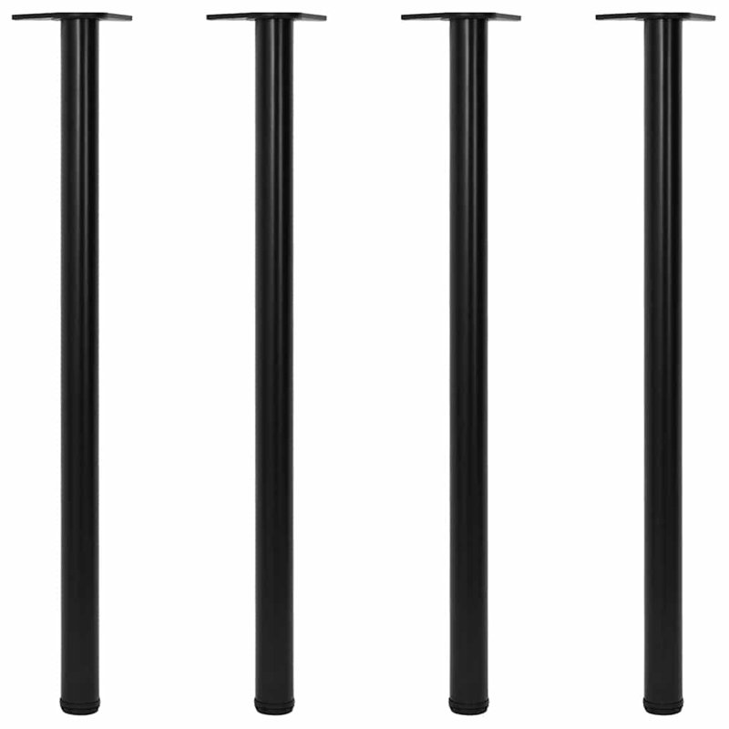 Latitude Run® 4 Height Adjustable Table Legs, Black, 43.3" H x 2.4" W x 2.4" D
