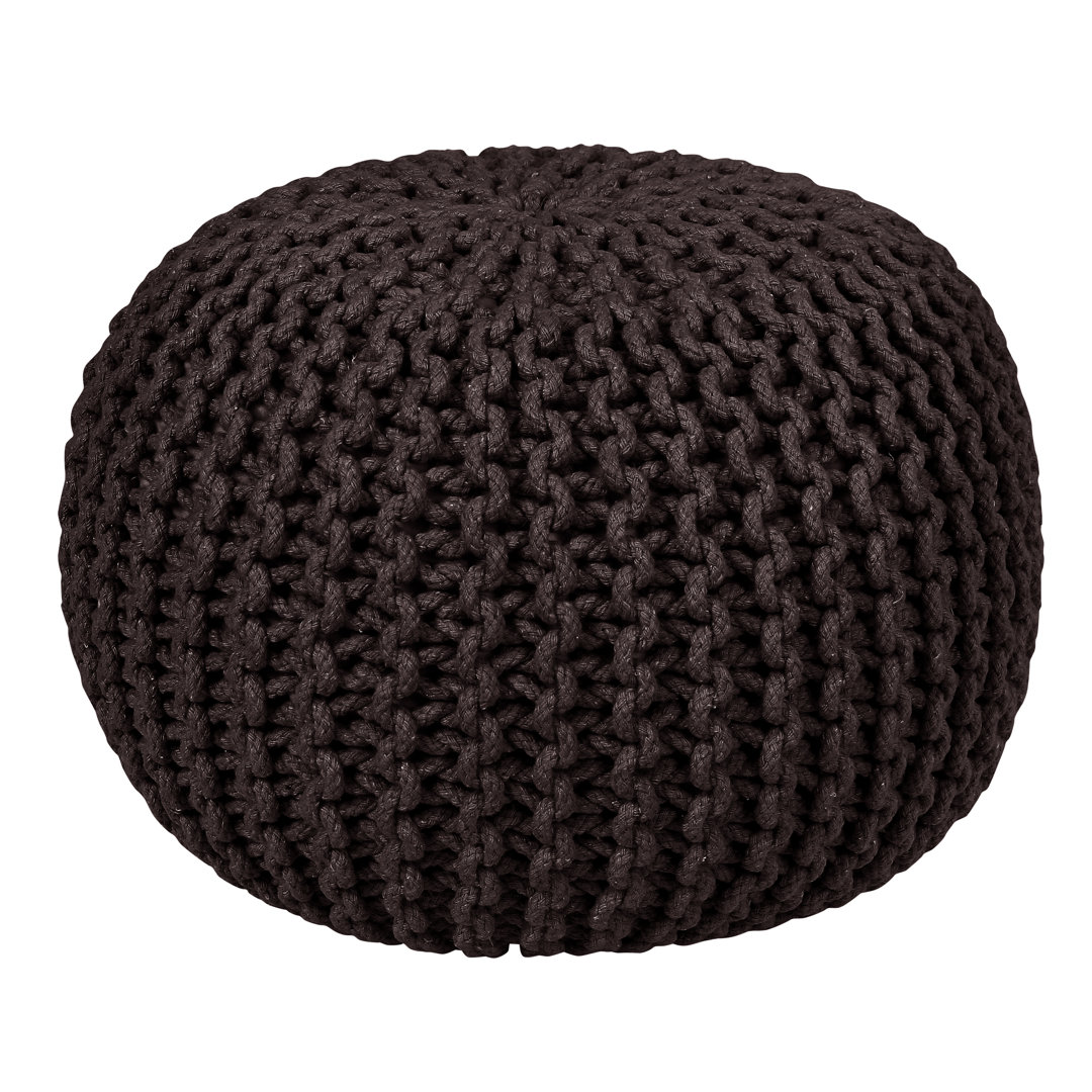 Antoinette 50cm Wide Round Solid Colour Pouffe Ottoman